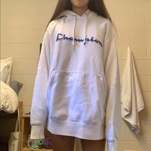 white reverse weave CHAMPION hoodie